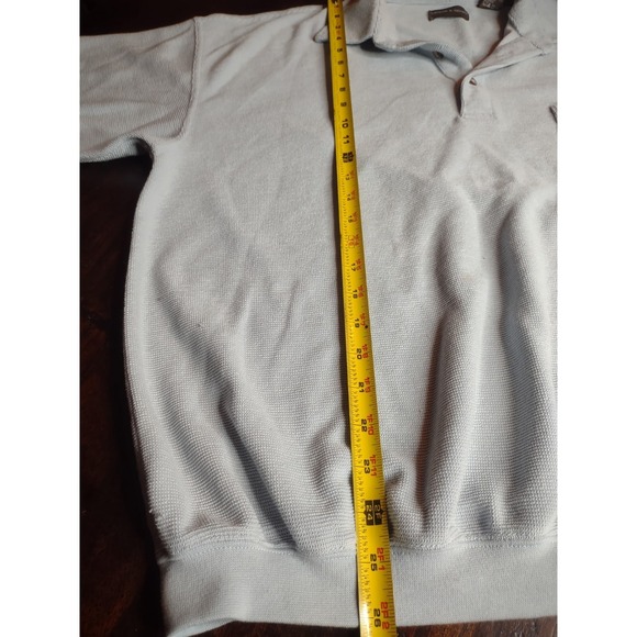 Taylor & Henry Mens Polo Knit Gray Short Sleeve XL Pullover Casual Pocket - Picture 3 of 7